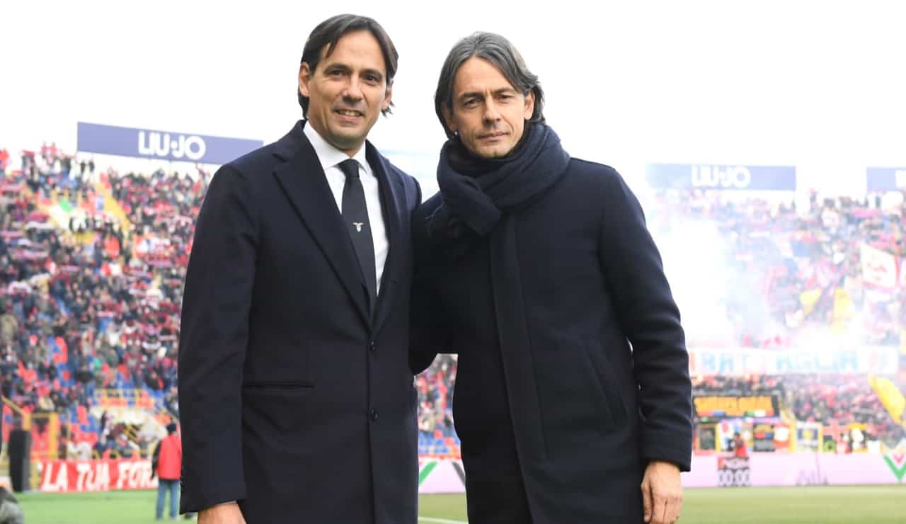 I fratelli Inzaghi a bordo campo - Foto Lapresse - Dotsport.it