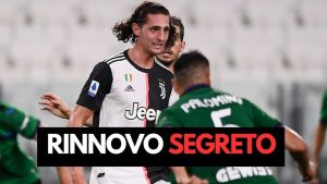 Adrien Rabiot, centrocampista Juventus, e José Luis Palomino, difensore Atalanta, si affrontano durante un match tra le due squadre/LAPRESSE-Dotsport.it