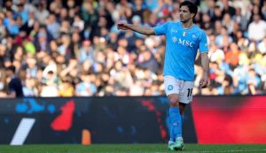 Giovanni Simeone in campo con la maglia del Napoli - Foto Lapresse - Dotsport.it