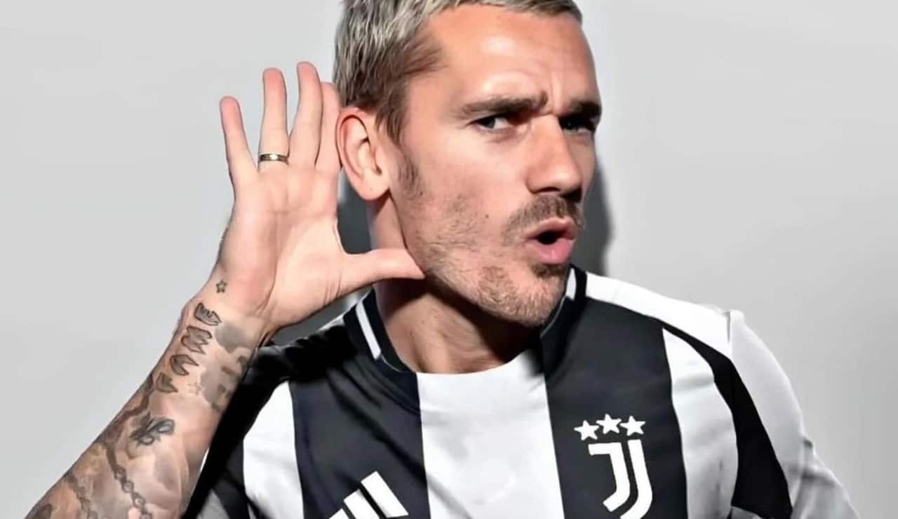 Griezmann con la maglia della Juve - Fonte X - Dotsport.it