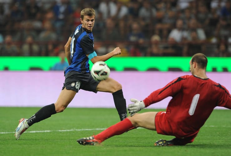 Longo in campo con la maglia dell'Inter - Foto Lapresse - Dotsport.it