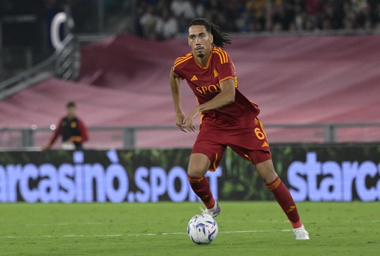 Chris Smalling in campo con la maglia della Roma - Foto Lapresse - Dotsport.it