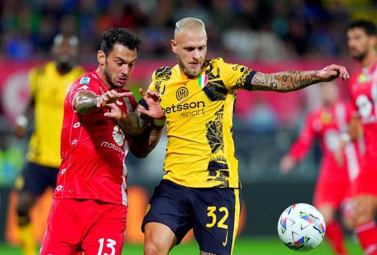 Federico Dimarco in campo con la maglia dell'Inter - Foto Lapresse - Dotsport.it