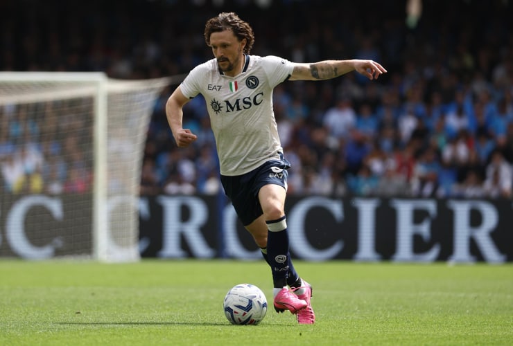 Mario Rui in campo con la maglia del Napoli - Foto Lapresse - Dotsport.it