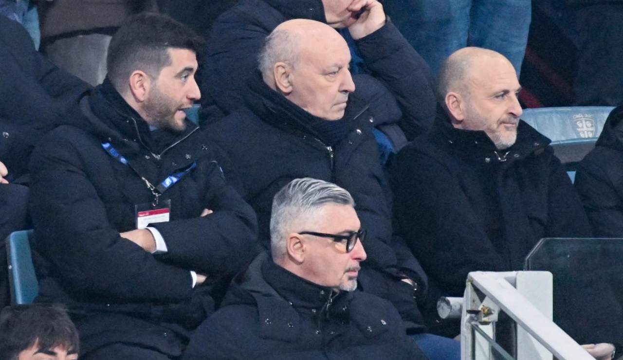 Beppe Marotta in tribuna