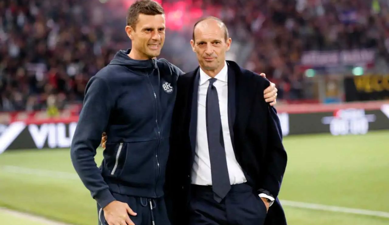 Allegri e Thiago Motta 